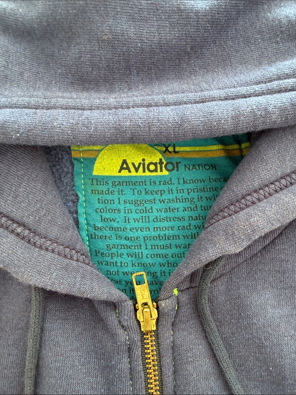 Aviator Nation Zip-Up Hoodie Soul Cycle Palm Beach - Picture 2 of 4